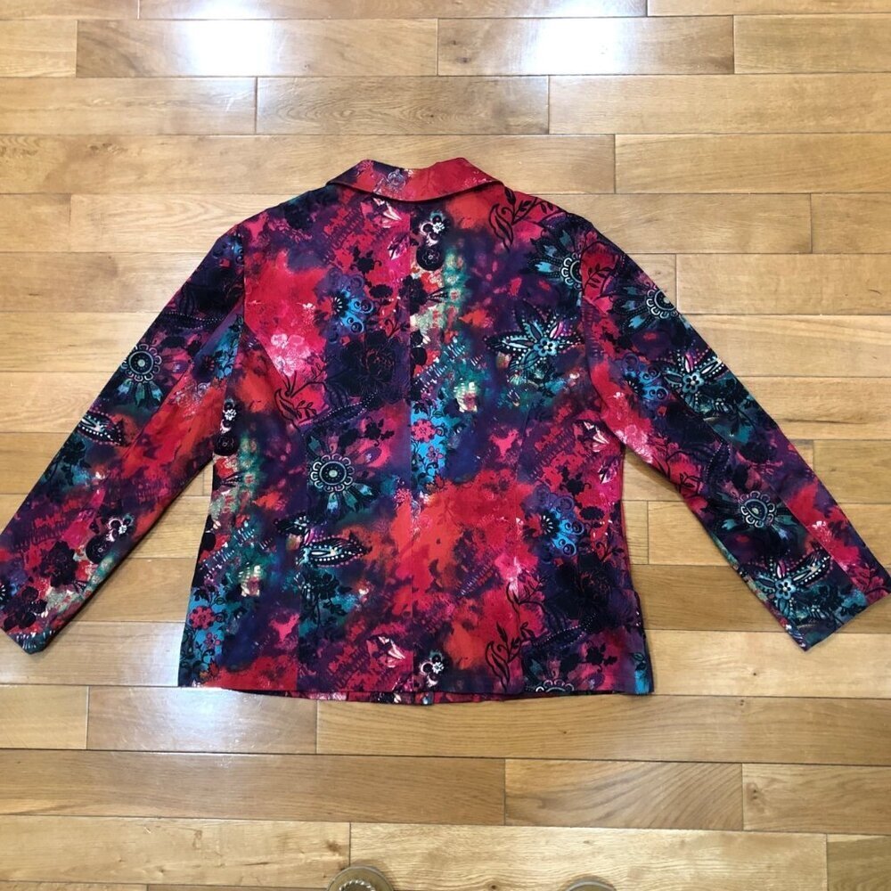Additions by Chico's Long Sleeve Vibrant Multicolor Blazer Jacket Size 3 (US XL) - Picture 7 of 11